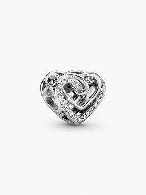 Pandora Sparkling Entwined Hearts Charm